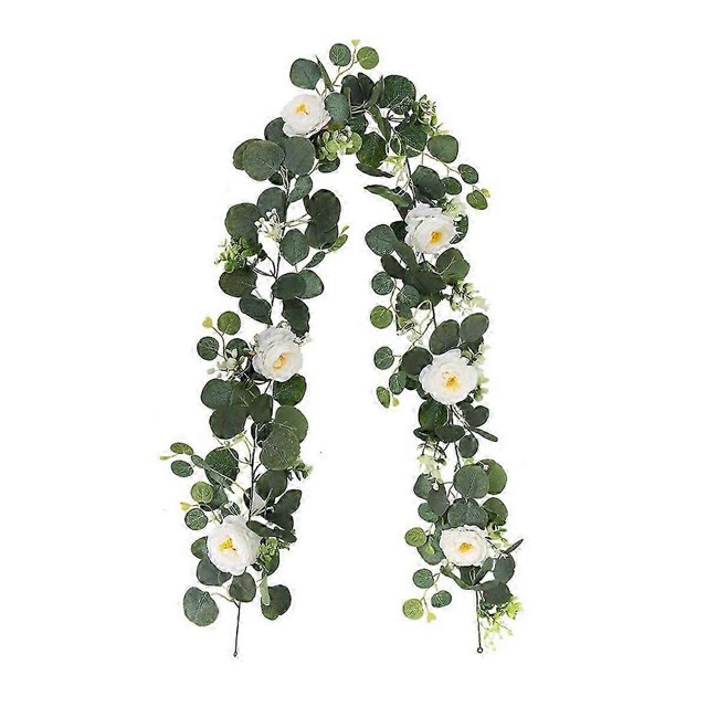 Eucalyptus Garland and Flower Hanging Artificial Eucalyptus Leaf Greenery for Wedding Backdrop Arch