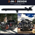thumbnail image 6 of Kojem 79" Motorcycle Carrier Dirt Bike Rack 600 lbs Capacity Black Heavy Duty Steel 2" Hitch Mount Hauler w/ Loading Ramp, 6 of 13