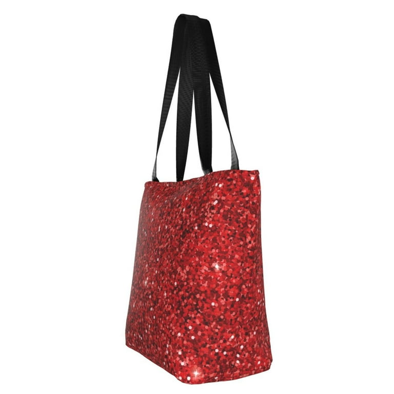 Bingfone Red Glitter Women Shoulder Tote Bags Casual Bag Ladies Shopping Handbag Bingfone Red Glitter Women Shoulder Tote Bags Casual Bag Ladies Shopping Handbag