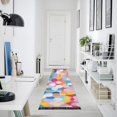 thumbnail image 4 of Yayeee Runner Rug for Bedroom 2'x6' Machine Washable Hallway Non Slip Mat, Purple Colorful Circles, 4 of 8
