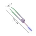 thumbnail image 2 of Unique Bargains 1 Pc 2 in 1 Eyebrow Tweezer for Bathroom Travel Hotel Green Purple Stainless Steel, 2 of 4