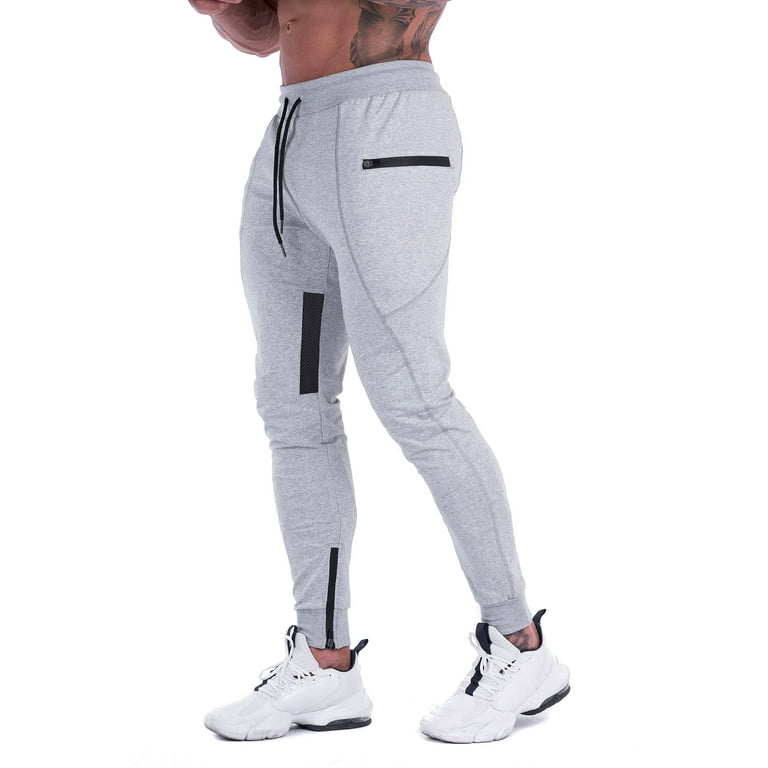 FIRSTGYM Mens Joggers Sweatpants Slim Fit Workout Training Thigh