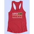 thumbnail image 3 of Superstar Gold Glitter Banner Racerback Tank Women -Image by Shutterstock, Female Large, 3 of 4