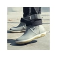 thumbnail image 4 of Gomelly Rain Boots for Men Waterproof Rubber Boots Lightweight Mud Garden Shoes Comfort Outdoor Work Boots Gray-1 6.5, 4 of 6