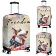 thumbnail image 2 of Freedom Bull Terrier on Independence Day 4th of July Travel Luggage Cover Bully Dog Lovers Gifts Idea Suitcase Dust Protective Decor - 01005, 2 of 5