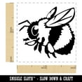 thumbnail image 2 of Cute Chubby Bumblebee Bee Insect Self-Inking Rubber Stamp Ink Stamper - Sky Blue Ink - Small 1 Inch, 2 of 7