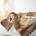 thumbnail image 3 of Manfei Halloween Romantic Ghost King Bedding 7pcs, Autumn Rose Leaves King Bed in a Bag, Brown Orange Pink,Reversible, 3 of 7