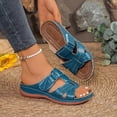 thumbnail image 5 of Xdegoge Womens Orthopedic Sandals Arch Support Cross Strap Open Toe Summer Beach Shoes Hollow Out Walking Ladies Dressy Slippers Casual Mules Clogs, 5 of 6