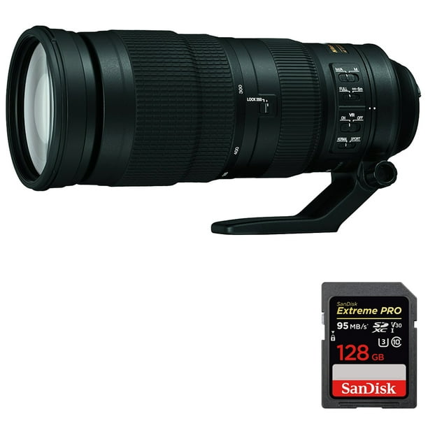 Nikon 058 0 500mm F 5 6e Ed Vr Af S Nikkor Zoom Lens For Nikon Digital Slr Cameras With Sandisk Extreme Pro Sdxc 128gb Uhs 1 Memory Card Walmart Com Walmart Com
