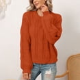thumbnail image 1 of Qiopertar et Hiver Blouse Décontractée à Col Rond pour Femmes Manches Longues Unie Pull Offres de la Semaine Liquidation à Moins de 5$ jusqu'à 90 % de Réduction, 1 of 6