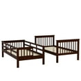 thumbnail image 2 of DreamBuck Bunk Beds Twin over Twin with Stairs, Wood Bunk Bed Frame with Storage and Guard Rail, Twin over Twin Bunk Bed, Twin Bunk Beds for Teens, Adults, Convertible to 2 Beds, Espresso, 2 of 8