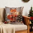 thumbnail image 5 of OAVQHLG3B Christmas Throw Pillow Covers 17.7x17.7 Inch, Festive Cushion Covers with Santa, Reindeer, Bunny, and Holiday Ornaments, Soft Short Plush Pillow Covers for Sofa, Couch or Bed, 5 of 6