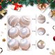 thumbnail image 3 of ¡Liquidación! Adornos navideños Taotanxi de terciopelo - 6 bolas irrompibles de 8 cm para árbol de Navidad, ideal para bodas, fiestas y decoración navideña (caja de regalo), color blanco., 3 of 7