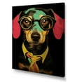 thumbnail image 2 of Designart "Pop Art Charm Curious Dachshund Dog III" Animals Canvas Wall Art - Traditional Pink Dog Daschund Bedroom Canvas Wall Art, 2 of 6