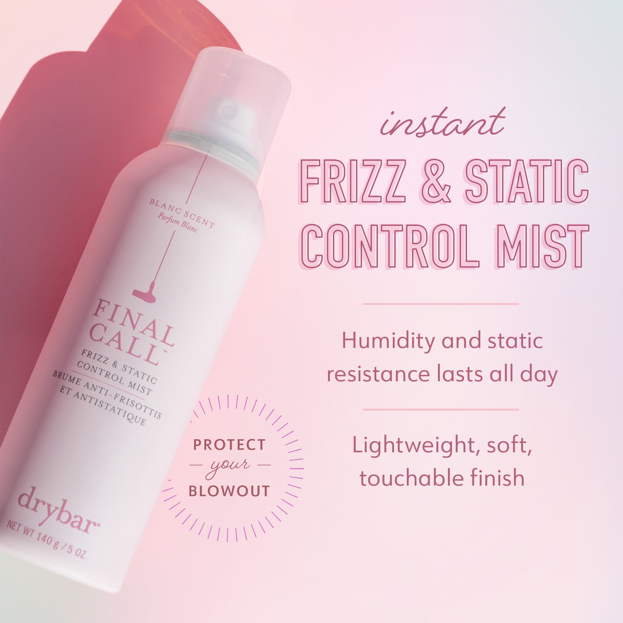Drybar Final Frizz & Static Control Anti Frizz Hair Spray Blanc Scent, 283g