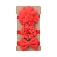 thumbnail image 1 of ZAXARRA 3 Pcs/ensemble Bandeau Fille Fleur Nœud Papillon Forme Fleur Élastique, 1 of 5