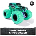 thumbnail image 2 of Monster Jam, Official Grave Digger Monster Truck, Die-Cast Vehicle, 1:64 Scale, Kids Toys for Boys Ages 3 and up, 2 of 8