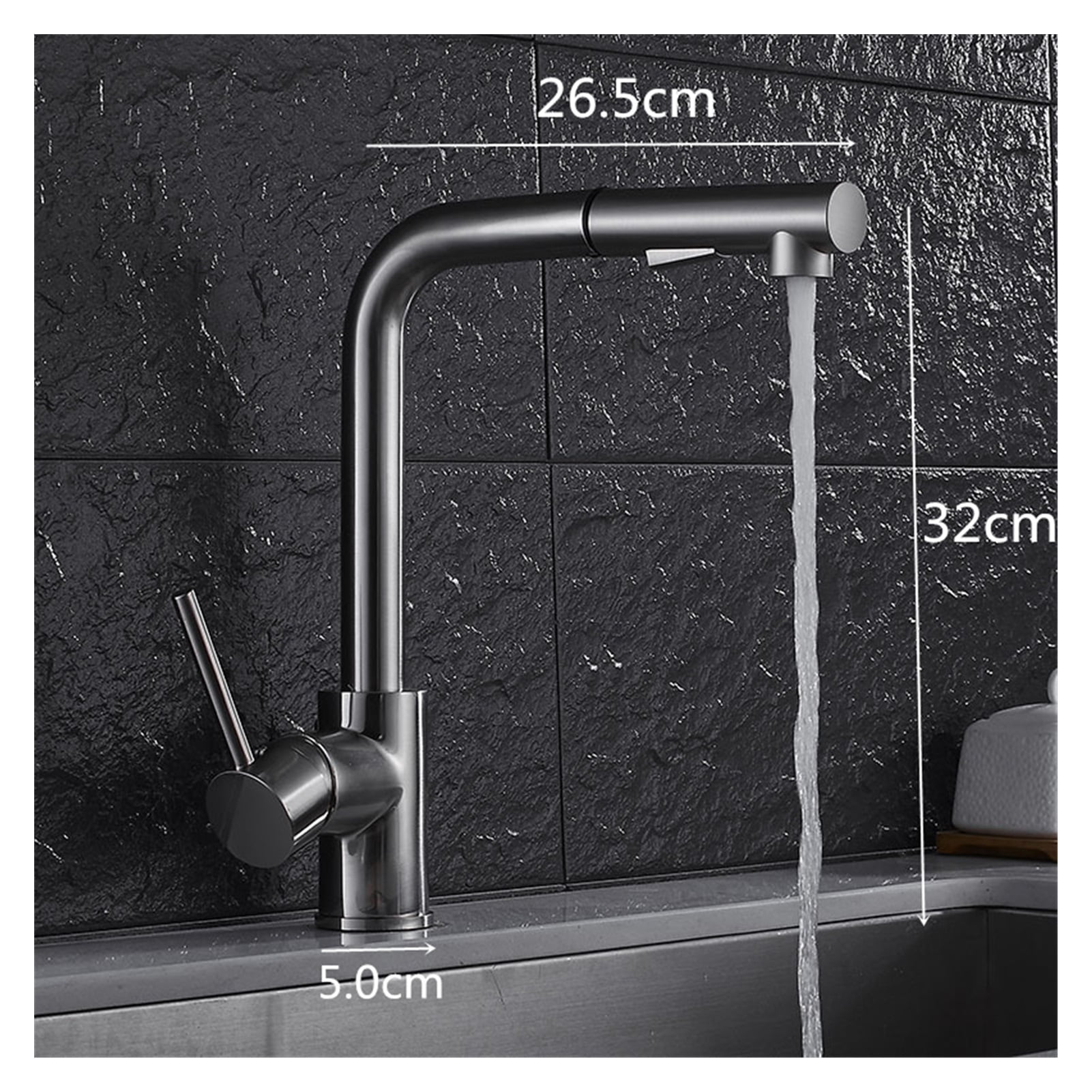 Swiveling Kitchen Faucet Brass Brushed Nickel High Arch Kitchen Sink Faucet Pull Out Rotation Spray Mixer Tap ,360° Swivel Spout