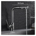 thumbnail image 3 of Swiveling Kitchen Faucet Brass Brushed Nickel High Arch Kitchen Sink Faucet Pull Out Rotation Spray Mixer Tap ,Effortless Installation, 3 of 7