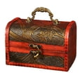 thumbnail image 4 of Wood Treasure Chest Keepsake Box Jewelry Box Organizer for Kids Prizes Classroom B, 4 of 9