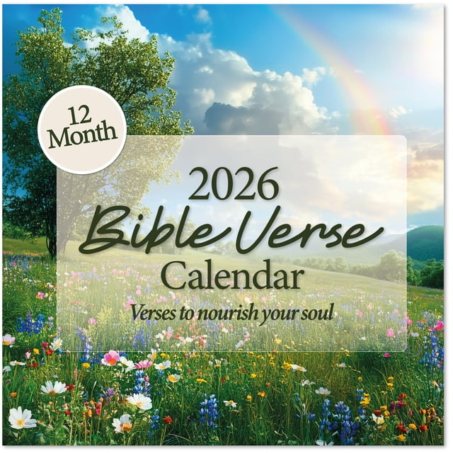Calendario de pared Hannah Faith 2026 Versículo bíblico 12 meses