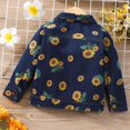thumbnail image 4 of Mercatoo Sunflower Pattern Denim Jacket for Toddler Baby Girls Button Down Lapel Jean Outwear Long Sleeve Coat Girl Clothes, 4 of 7
