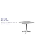 thumbnail image 3 of Pemberly Row Contemporary Aluminum and Steel 31.5" Square Bistro Table, 3 of 4