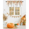 thumbnail image 2 of Fall Valances for Windows, Thanksgiving Retro Fall Leaves Rod Pocket Short Window Valance Curtains Holiday Window Treatment for Kitchen Living Room Bathroom, 54"x18", 2 of 6