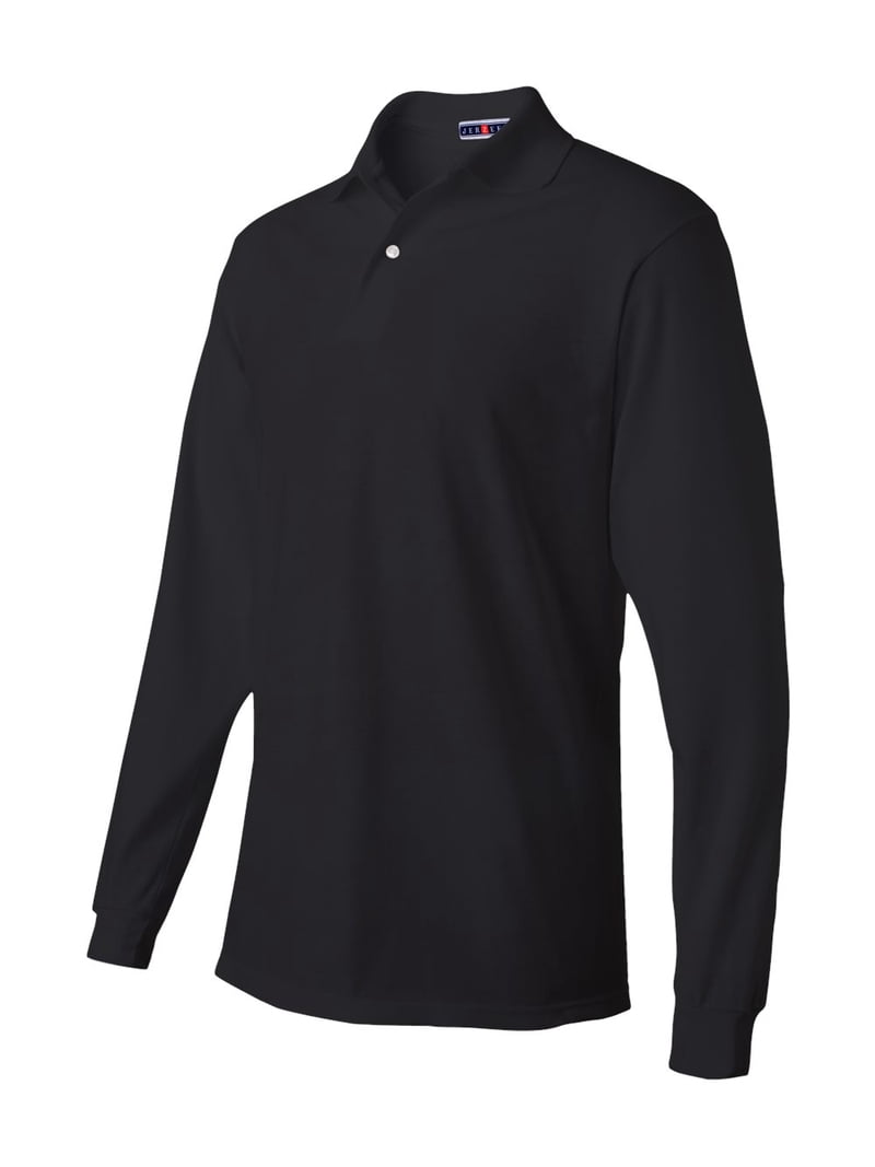 Jerzees Men's Spot Shield Long Sleeve Polo - Stain-Resistant 50/50 Cotton Blend Work Shirt