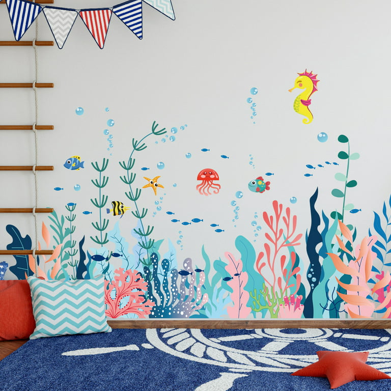 Vikakiooze Home Decor Under $5, Under The Sea Whales Wall Decal
