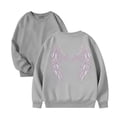 thumbnail image 3 of Girls Tracksuit Pullover Hoodie With Sparkly Wing Design Kids Casual Outfit Printed Crewneck Sweatshirt, 3 of 3