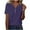 Purple, variant on Ltctricy T Shirts for Women Soft Casual Short Sleeve V Neck Quarter Button Solid Color Tunic Tops Loose Tee Blouses