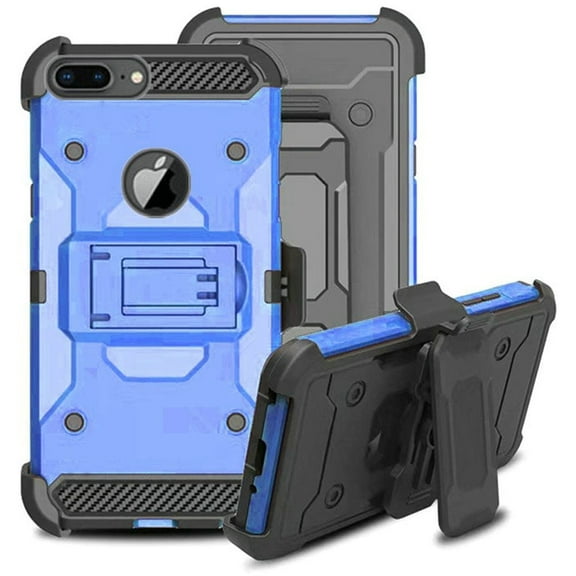 GSA Robust Kickstand Hybrid Holster For iPhone 8 Plus, 7 Plus, (5.5") -Blue