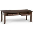 thumbnail image 4 of Simpli Home Artisan Table Basse Rectangulaire avec 2 Tiroirs, Brun Roux, 4 of 9