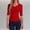 Red, variant on Womens Half Sleeve T-Shirts Summer V Neck Slim Fit Tops Solid Color Basic Tee Soft Layering Underscrubs Fashion Trendy Outfits 2026