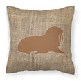 thumbnail image 2 of Carolines Treasures BB1017-BL-BN-PW1818 Walrus Burlap and Brown   Canvas Fabric Decorative Pillow BB1017 18H x18W, 2 of 2