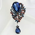 thumbnail image 3 of Ayyufe Brooch Pin Big Rhinestone Hollow Design Alloy Engagement Brooch for Women, 3 of 7