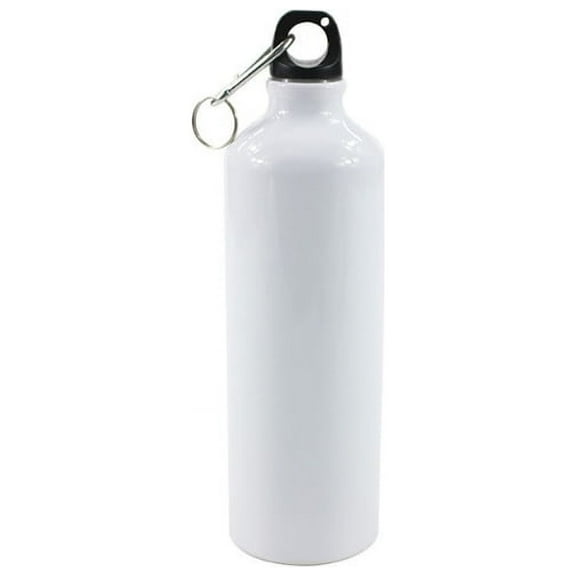 White Blank Sublimation Water Bottle with Carabiner Aluminum Leakproof Kettle