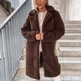 thumbnail image 2 of Women's Long-sleeved Lapel Plush Jacket Top, 2 of 5