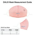 thumbnail image 3 of DALIX Embroidered Peach Cloth Face Mask Reuseable Washable in Pink Made in USA - S-M Size, 3 of 5