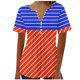 thumbnail image 2 of Fiudx Tops para Mujer Top Corto con Botones y Cuello En V Estampado para Mujer, 2 of 4