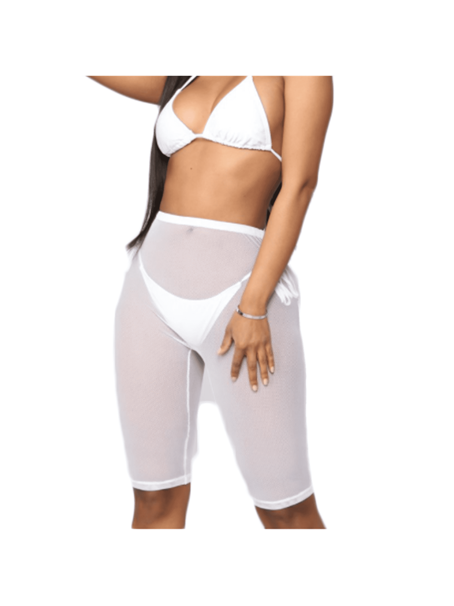 Through Mesh Legging Half Pants 