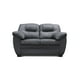 thumbnail image 3 of Sala de Piel Genuina, Sofa, Love y Sillón, 3 Piezas, Mod. Toscana, Gris Oxford, 3 of 6
