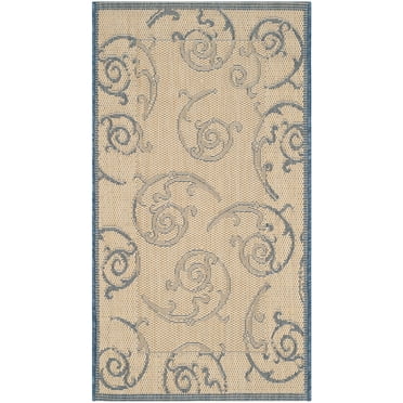 SAFAVIEH Courtyard Tyson Floral Indoor/Outdoor Runner Rug, Anthracite ...
