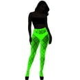 thumbnail image 2 of TBKOMH Glow In The Dark Fishnets Women's Fishnet Stockings Sexy Tights High Waisted Pantyhose Halloween Stockings Rave Clothes High Waist Tights Party Stocking for Women, 2 of 4