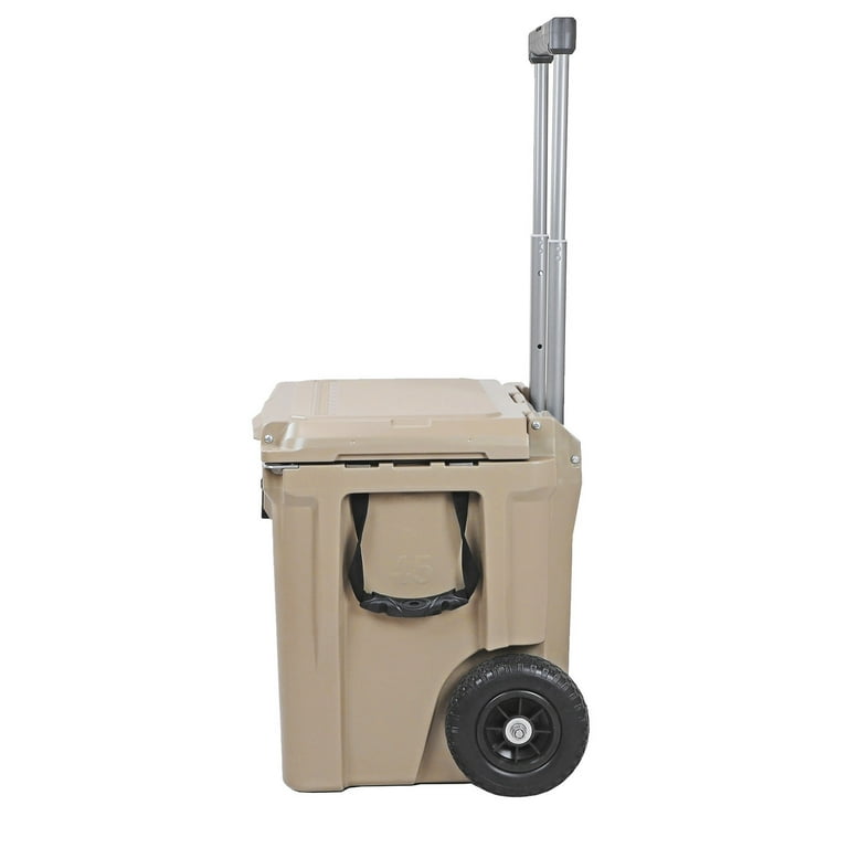 Xspec 45 Quart Roto-Molded Ice Chest with Towable Handle and
