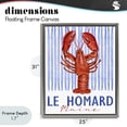 thumbnail image 4 of Stupell Industries Traditional Le Homard Nautical Stripes Gray Floating Frame Canvas Art, 25 x 31, by Kim Allen, 4 of 8