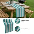 thumbnail image 5 of Teal Stripes Table Runner - 70 Inch Long, Kitchen Dining Table Runner Dresser Scarves, Modern Minimalist Horizontal Ombre Lines Farmhouse Decor for Coffee Tables Wedding Party Banquet, 5 of 8