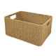 thumbnail image 3 of Cesta imitación ratán para almacenamiento, cesta para aperitivos, organizador rectangular decorativo, contenedor almacenamiento para estante, L, 3 of 7