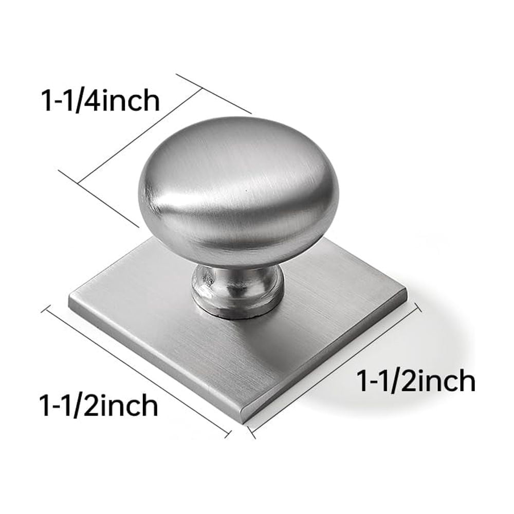 2 Pack 1-1/2 Inch Diameter Antique Brass Cabinet knobs with Backplate,Vintage Backplate for Cabinet knobs and Drawer knobs, Bi-Fold Door Knobs